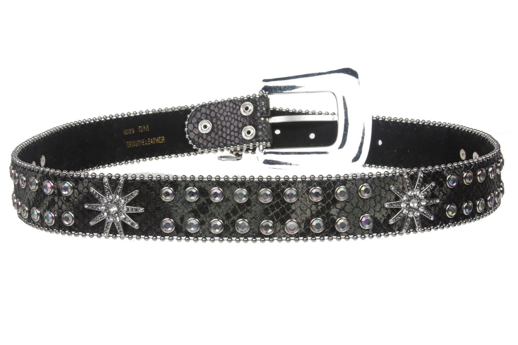 Snap On Western Cowgirl Snake Texture Leather Belt – OnlineBelts.com