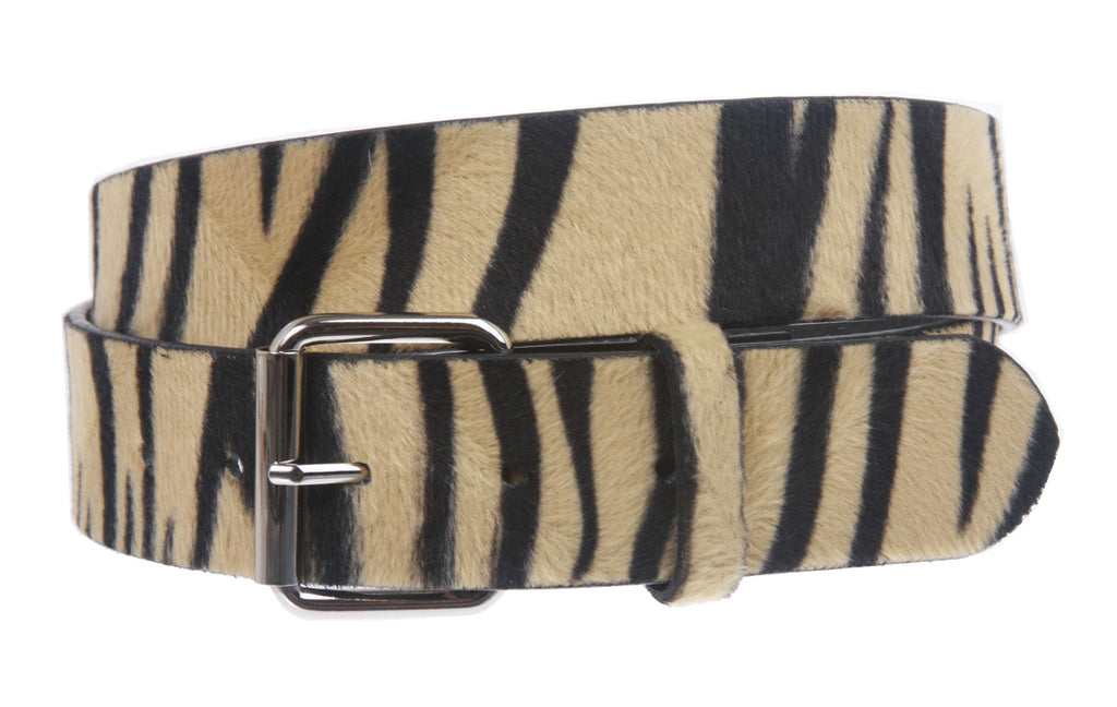 Zebra print outlet belt