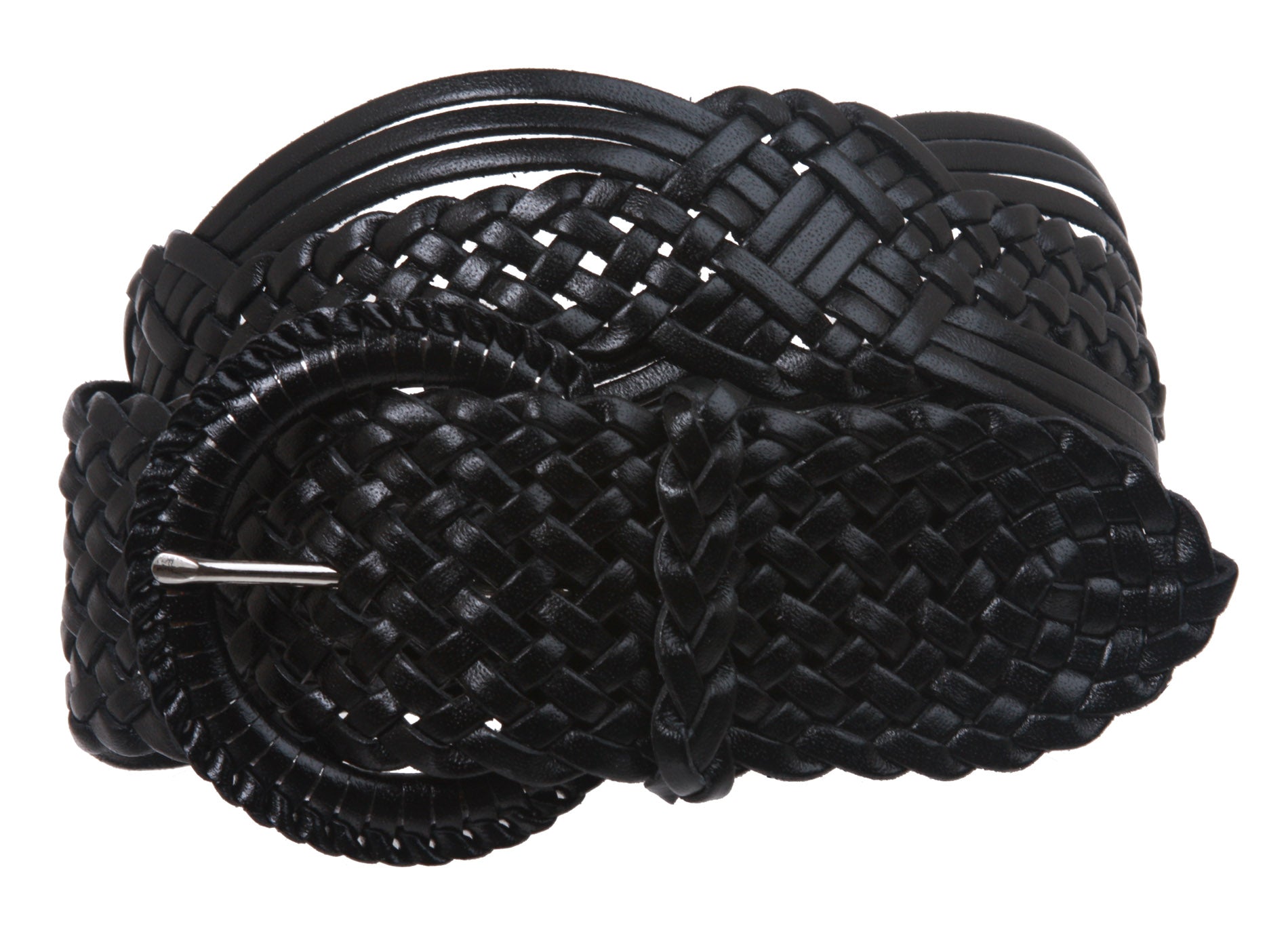 2" (50 mm) Genuine Leather Braided Woven Belt