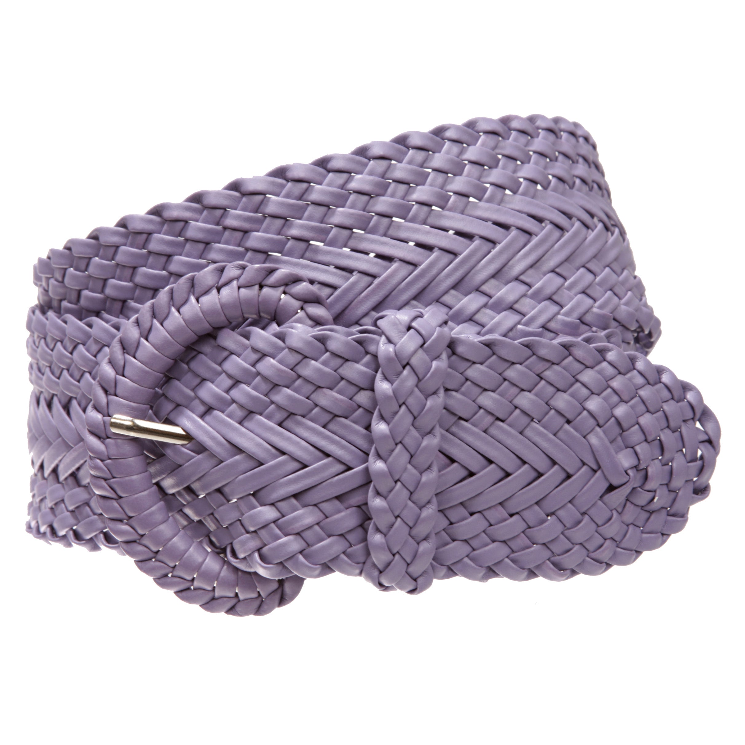 2 Inch Wide Hand Made Soft Metallic Woven Braided Round Belt