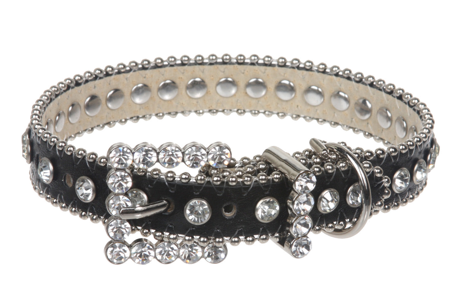 3/4" (20 mm) Metallic Rhinestone Dog Collar