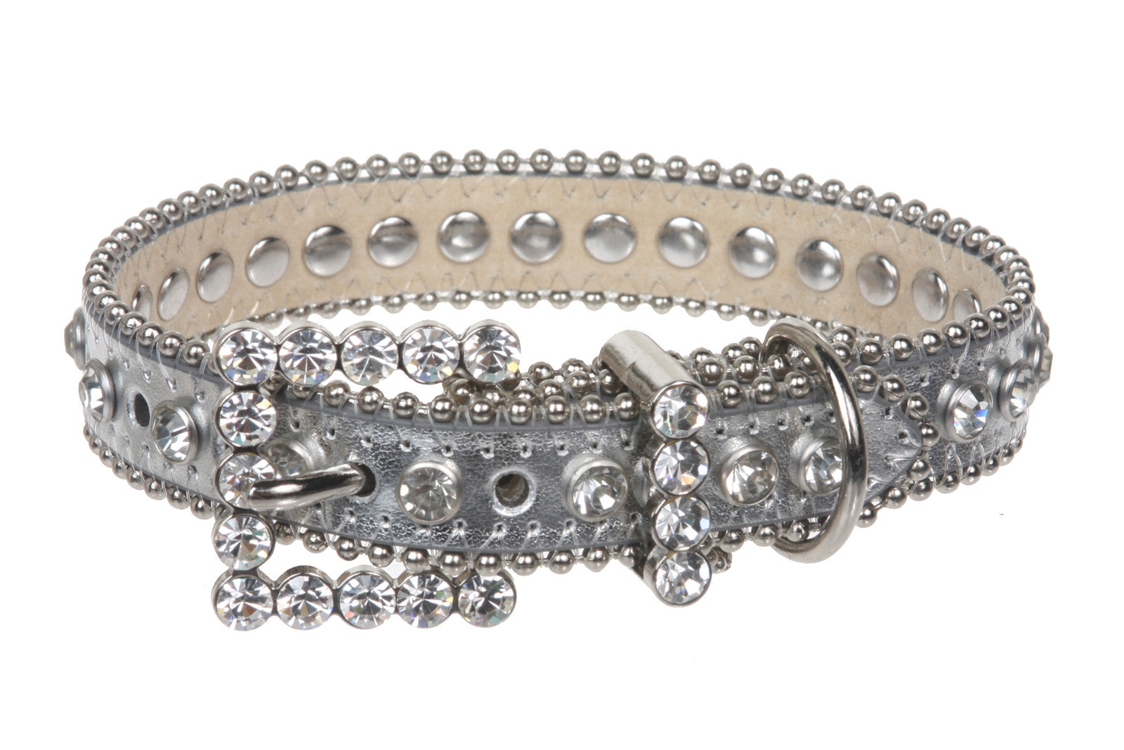 3/4" (20 mm) Metallic Rhinestone Dog Collar