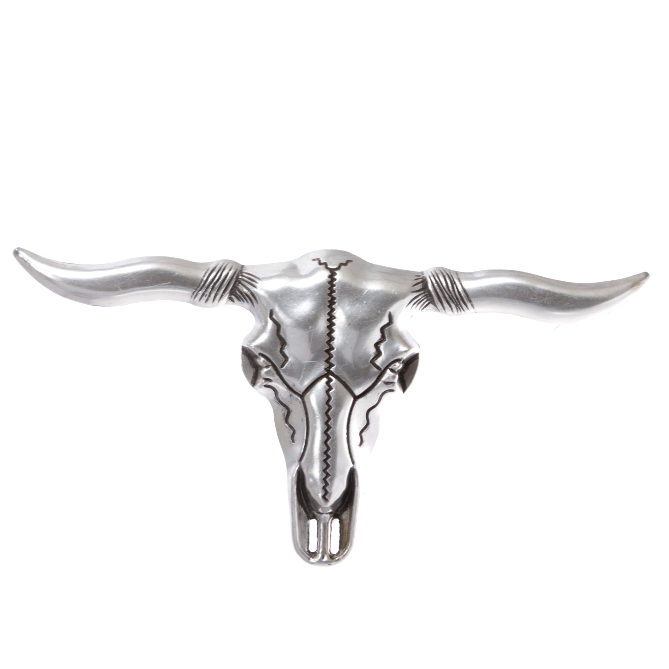 New silver hotsell bull longhorn steer belt buckle. This is approx. 3.75 inches wide