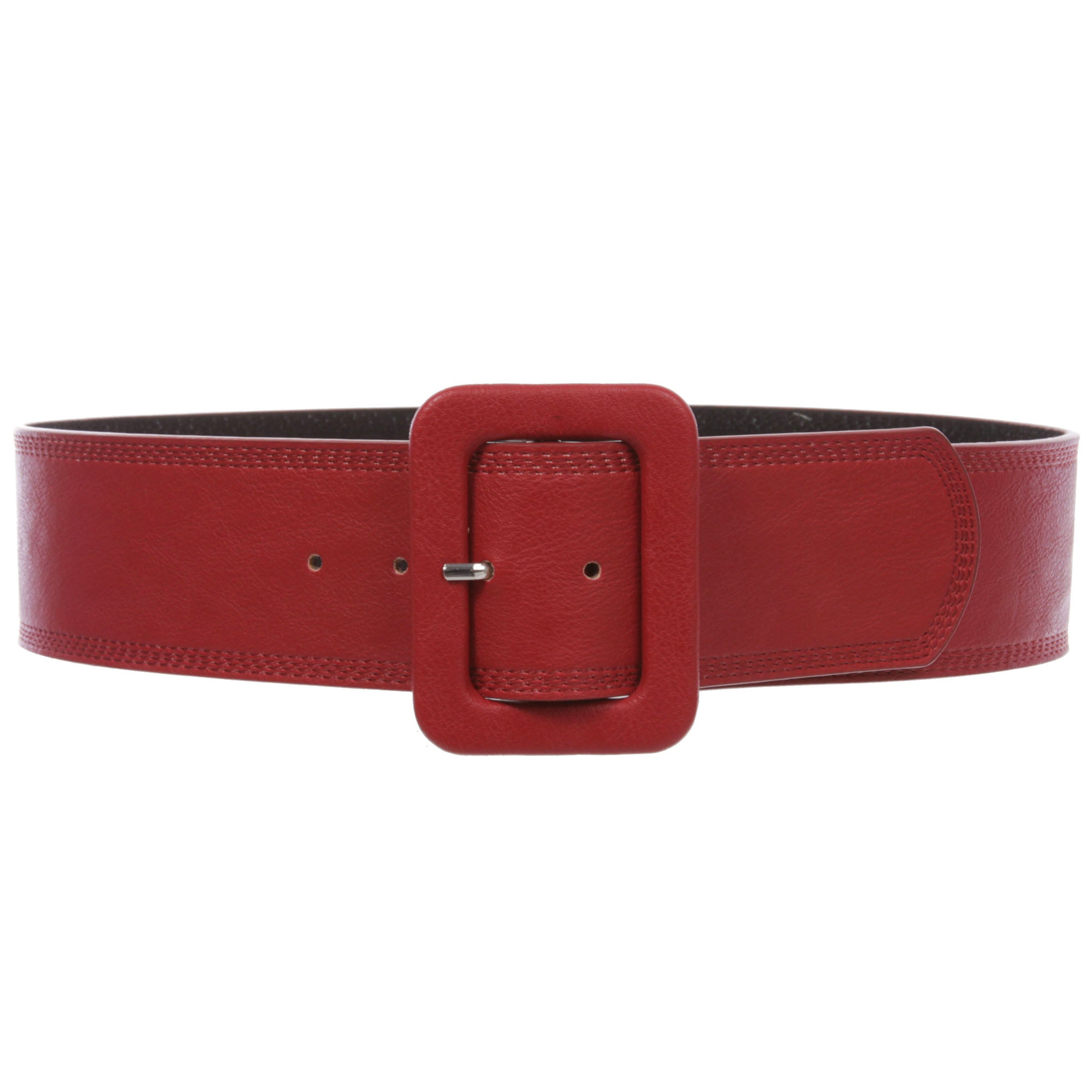 Vintage Kenzo Studded Leather Belt - Wide Red and Navy Striped Waist Belt with Small Chrome buy Studs - XS/S