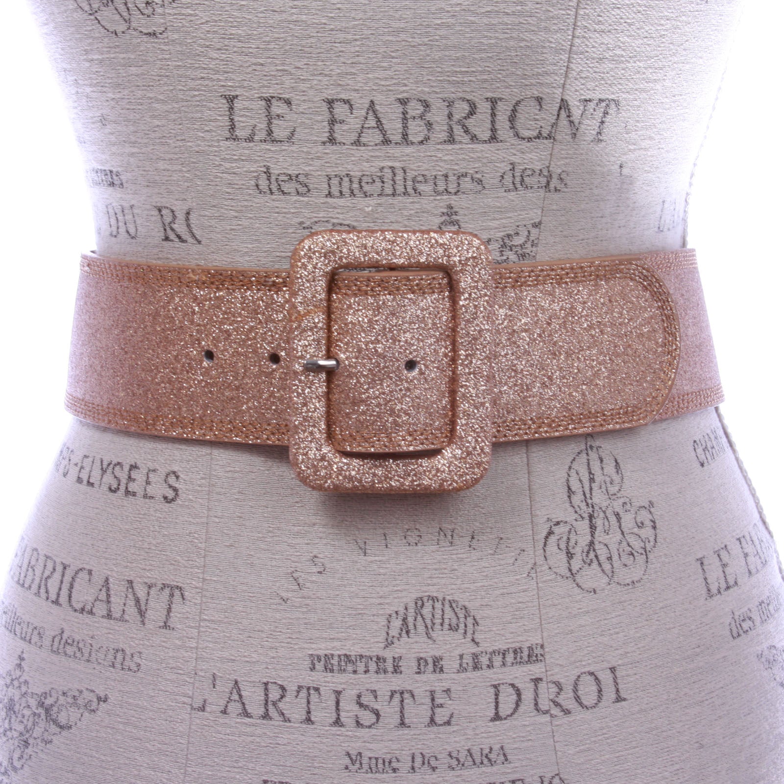 Women s Wide High Waist Glitter Fashion Leather Belt