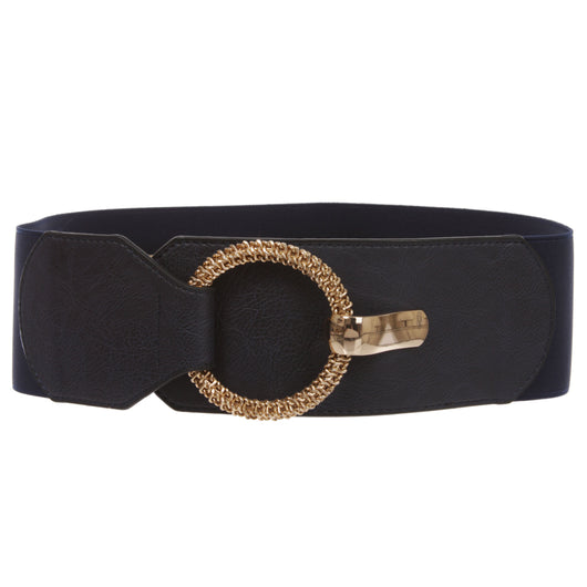 Women's 3 (75 mm) Wide High Waist Fashion Stretch Belt with Ring