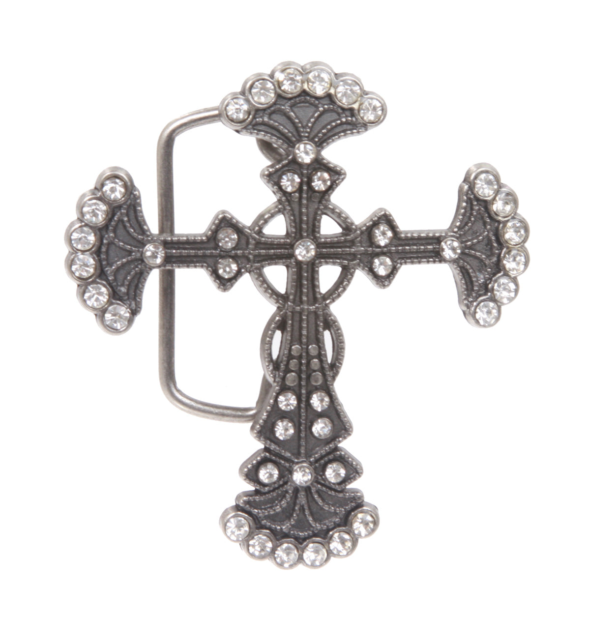 Christian Cross Rhinstone Belt Buckle