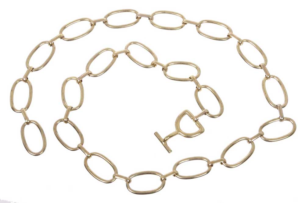 Oval Metal Chain Belt